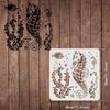 Plastic Reusable Drawing Painting Stencils Templates for Painting On Scrapbook Fabric Tiles Floor Furniture Wood Square Sea Horse Pattern 300x300mm