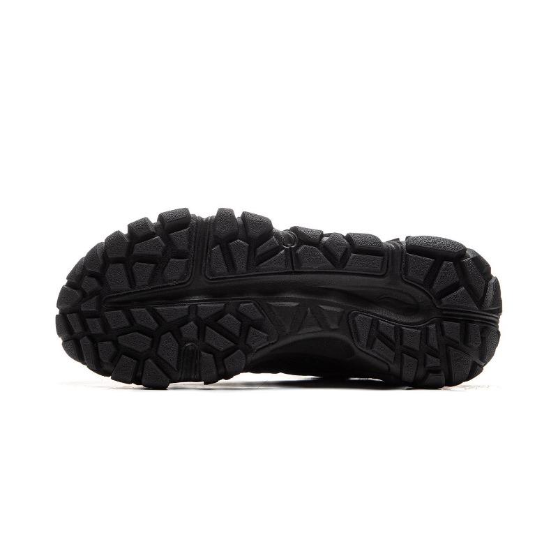 Li Ning Dune Retro Thick Sole Comfortable Shock Absorbing Non-Slip Wear-Resistant Breathable Low-Top Casual Shoes Men Sneaker Black AGCU379-5