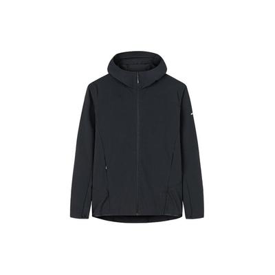 Outdoor Series Solid Color UV Resistant Zip Hooded Sports Jacket Men Jackets Black 152420617-3