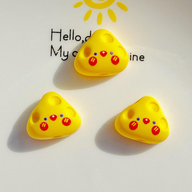 Cartoon-Käse-Harzschmuck, Handyhüllen-Abdeckung, Haarspangen-Aufnäher, DIY-Sahnekleber-Zubehör