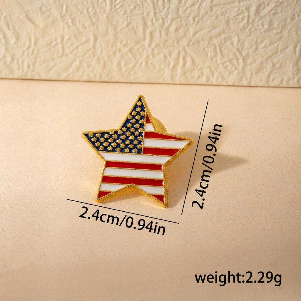 Americká vlajka Brož Multifunkční Dekorativní Brož Smaltovaná Brož Barevný Odznak Dne Nezávislosti Pro Dárek Den Nezávislosti