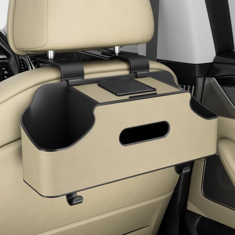 Leder Auto Sitzlehne Organizer Aufbewahrungsbox Einfache Montage Ohne Werkzeug Stark Wasserdicht Mehrere Fächer für Reise