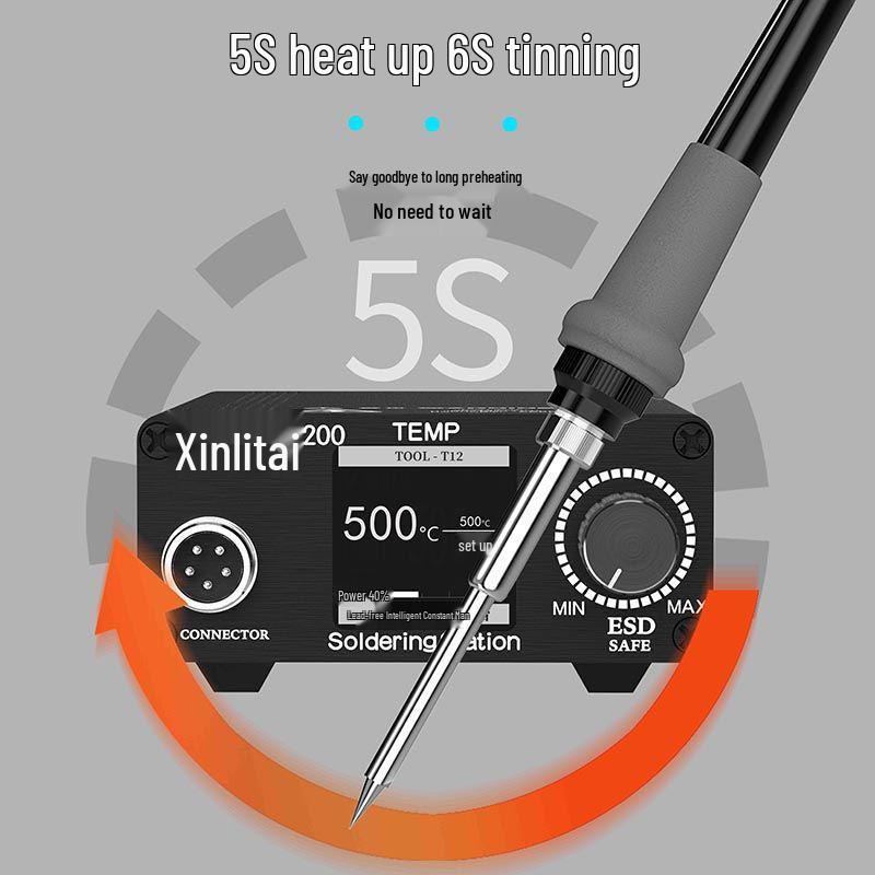 T12 Digital Soldering Station: High Power, Adjustable Temperature Iron for Mobile Repair & DIY Projects