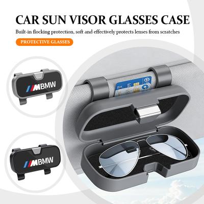 Car Sun Visor Glasses Case Anti-Scratch Sunglasses Storage Box For Performance M E87 E30 E46 E28 F35 G20 E93 F20 X3 X