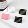 Artistic Eyecatching Square Letter Brooch Warning Sign Please Do Not Approach Accessory