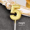 Large Gold Number Candles for First Birthday, Full Moon, Children's Cake Decorations, and Party Accessories.