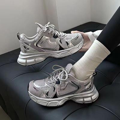 Zapatos de plataforma para papá, zapatos casuales versátiles y transpirables para mujer, zapatillas de deporte modernas y elevadas para primavera