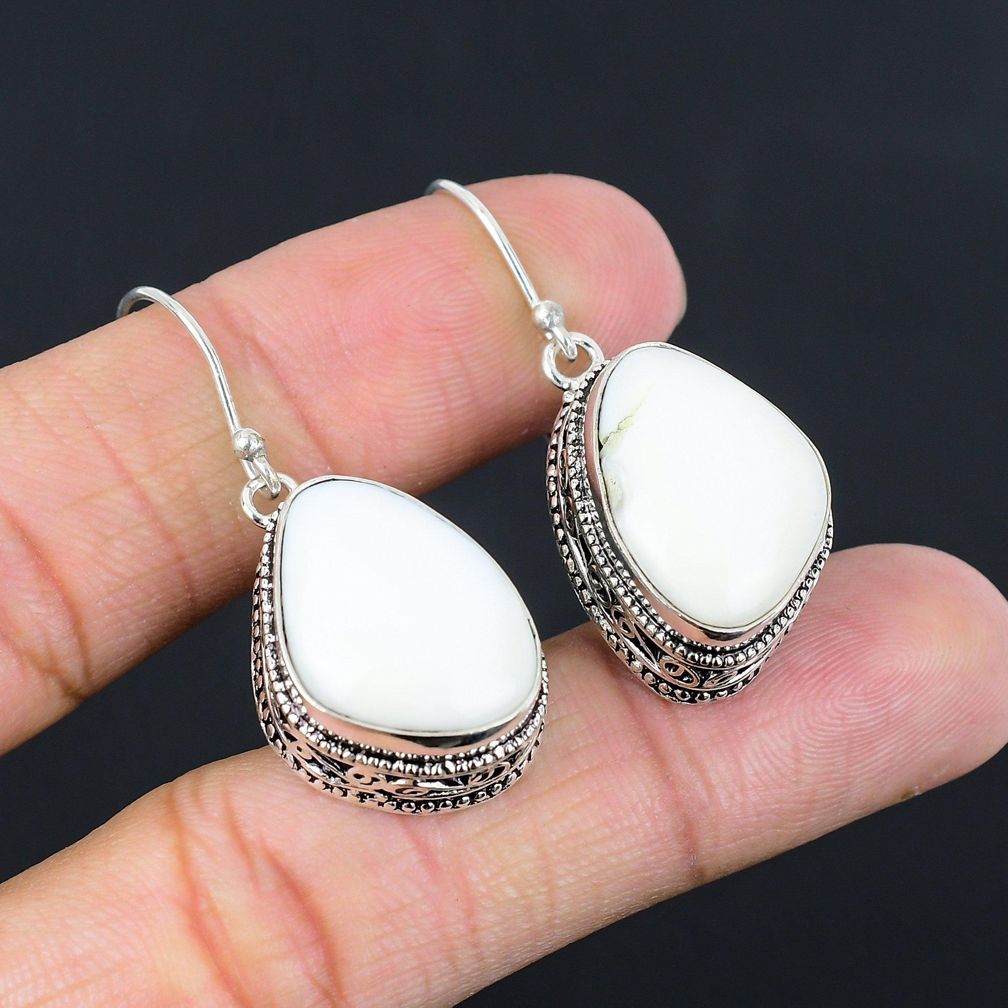 

Подарок для нее Натуральный радужный лунный камень Капля/Подвеска Винтажные серьги Серебро 925 пробы