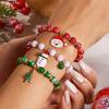 New Bracelet 3 Pairs/Pack Christmas Christmas Tree Old Snowman Beaded Combination Bracelet