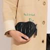COACH Heart Sheepskin With Cow Leather Shoulder Bag, Crossbody Bag Mini Women's Black CE766-V5BLK