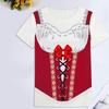 Women's Oktoberfest Festival Printed T-Shirt, Short Sleeve Round Neck Casual Pullover Top