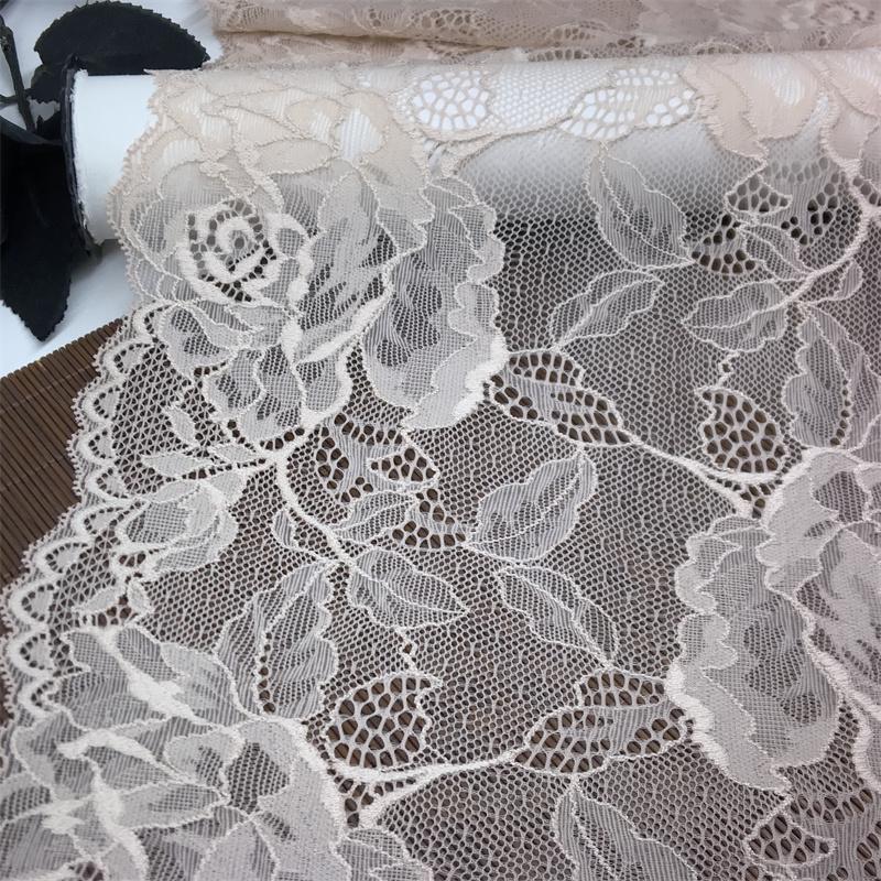 (2 Colors) 23cm wide Stretch Lace, wide Spandex Lace for Lingerie, Bra, Underwear, Sewing & Crafting