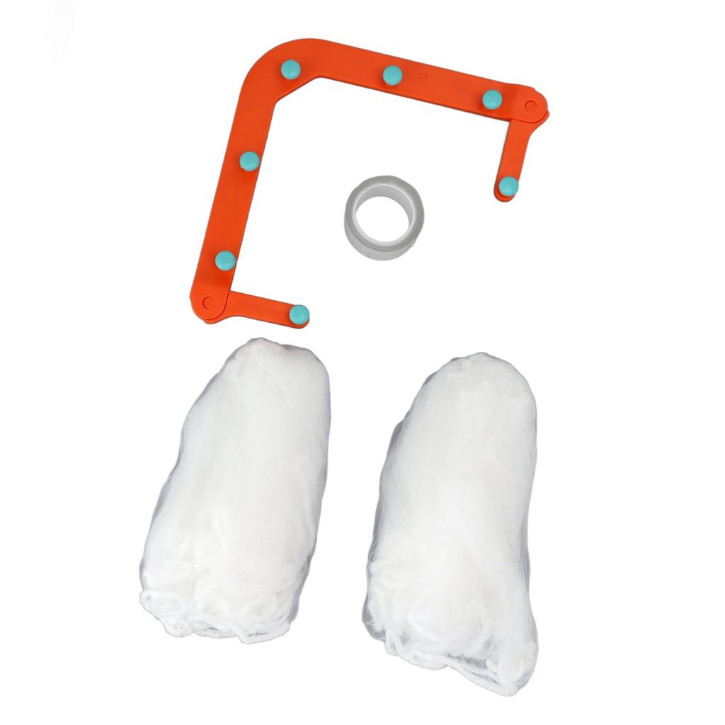 2 Sets   Houder Filter Stabiele Hoek Spoelbakzeef met 100 STuks Spoelbakzeefzakken voor Keukenafval Restjes