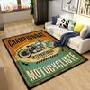 Retro Vintage Motorcycle Area Rug Large,Carpet Rug for Living Room Bedroom Sofa,Kitchen Bathroom Doormat Non-slip Floor Mat Gift