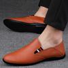 Fashion Genuine Leather Men Casual Shoes All-match Formal Mens Loafers Moccasins Breathable Slip On Male Boat Shoes Male Business Flats