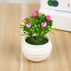 8*11cm Bonsai Flowers Pot Plastic Rose Tea Flower High Quality Artificial Potted Plant