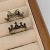 Retro Hollow Metal Butterfly Ring Women's Light Luxury Niche High-end Crown Open Index Finger Ring