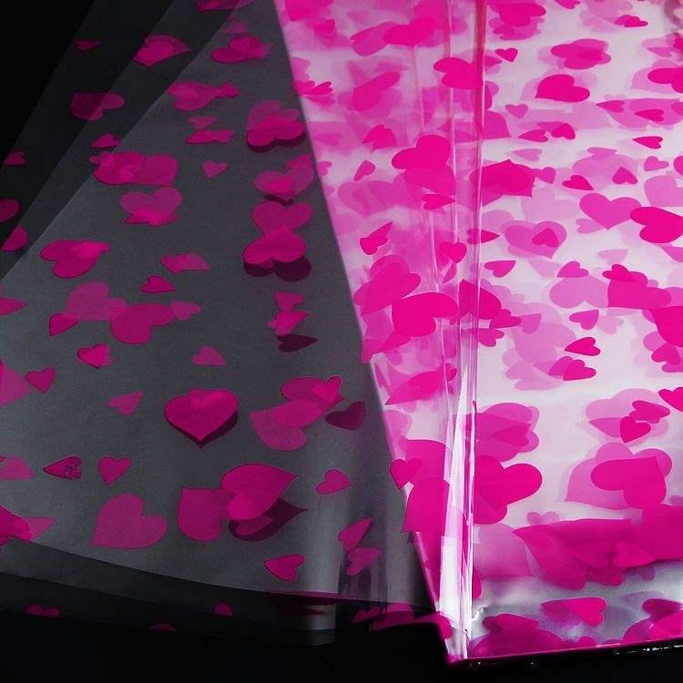 High-End Christmas Eve Floral Wrapping Paper Set with Cellophane and Butterfly Pull Flowers