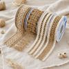 Natural Rustic Twine Ribbon DIY Linen Burlap Lacework Jute Burlap Ribbon  Bouquets Gift Wrapping