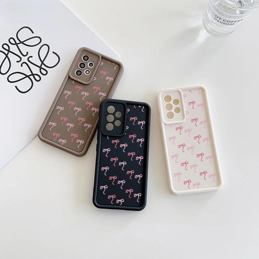 Custodia per Telefono per Motorola Moto G04 G24 G54 G05 G34 G75 G14 G15 E13 E40 E14 E22 E32 G9 G Play 2025 Cover Silicone Fiocco Rosa Custodia