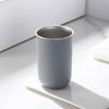 Minimalist Stainless Steel Toothbrush and Rinse Cup Set for Couples and Kids