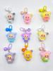 Cute Cartoon Animal Bag Charm - Resin Flocked (Non-Plush Filled) DIY Phone Pendant, With Fluffy Ears And Vivid Faces