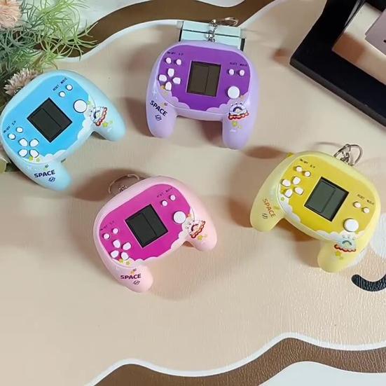 Mini Handheld Game Keychain Retro Joystick Toy Pendant for Bags Backpacks Creative Electronic Gadget Novelty Gift for Kids Teens Gamers