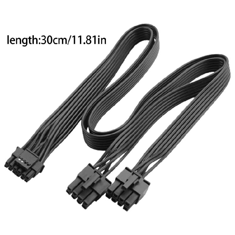 16AWG Two 8Pin To 16Pin 12VHPWR Flat Design PCIE 5.0 Cable for Easy Cable Management and Improved Cooling Efficiency