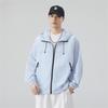 Lightweight Unisex Solid Color Hooded Zipper Breathable Sun Protection Jacket