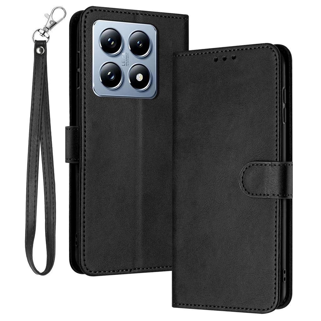For Xiaomi 14T Pro Case Flip Stand PU Leather Wallet Phone Cover Calf Texture
