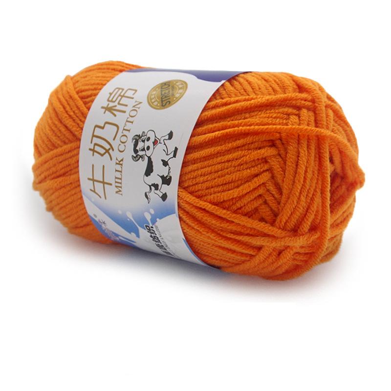 1Pc 50g Crocheting Milk Cotton Yarn Hand Knitting Sweater Blanket Hat Threads Crochet Amigurumi Bag Line 95m