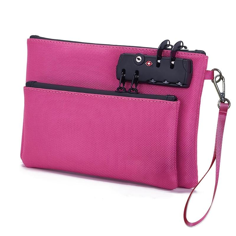 

Запираемый чехол для документов Прочный сатиновый органайзер из Оксфорда на молнии для хранения паспорта, нотариальных документов, усиленный двухслойный органайзер фиолетовый