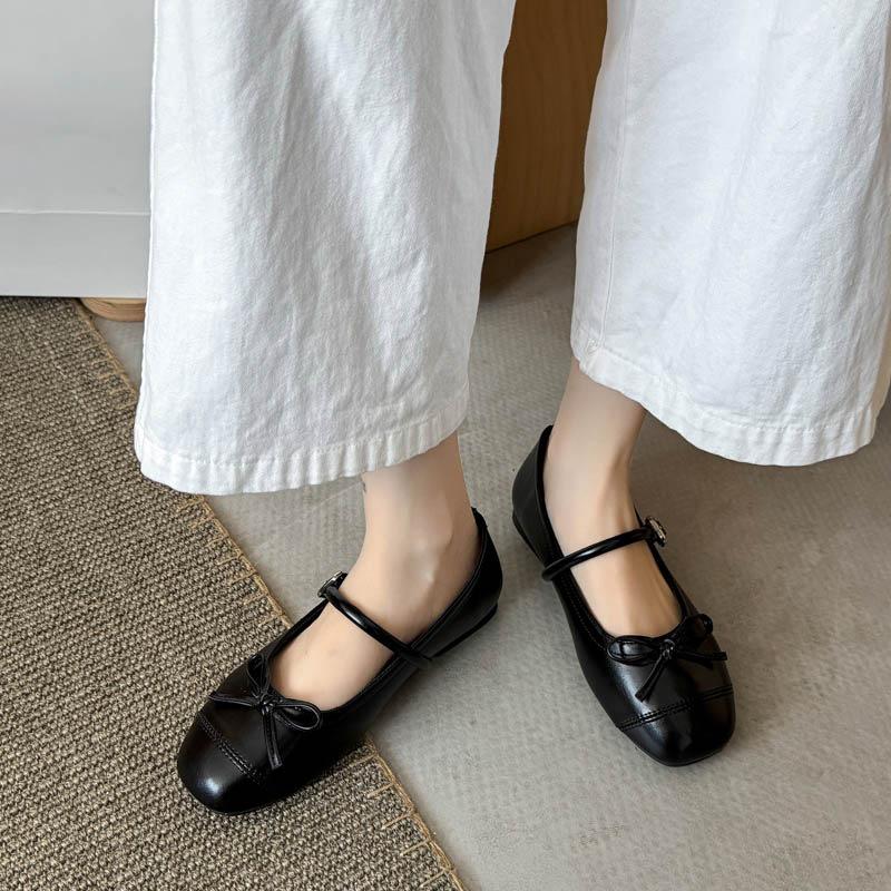 Silver Light Mouth Ballet Flat-soled Single Shoes Women's New Summer Skirt Round Head Beanie Shoes