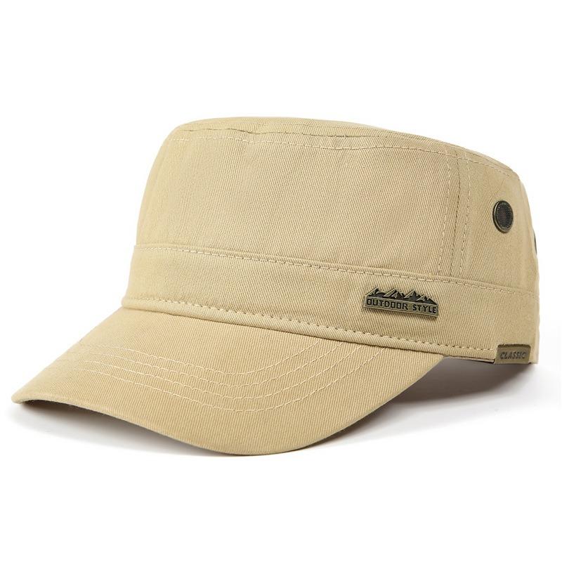 New single hat flat top hat men's spring and autumn trendy fashion casual short brim cap