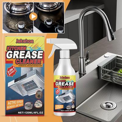 120ml Heavy Oil Cleaner Kitchen Oil Stain Powerful Degreaser Oil Stains Remover Cleaning Grills Oven Home Cooktop Cleaning Spray
