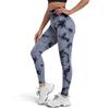 Tie-dyed High-waisted Fitness Pants, Peach Hip-lifting Yoga Pants, Sports Tights, Quick-drying Nine-point Pants for Women