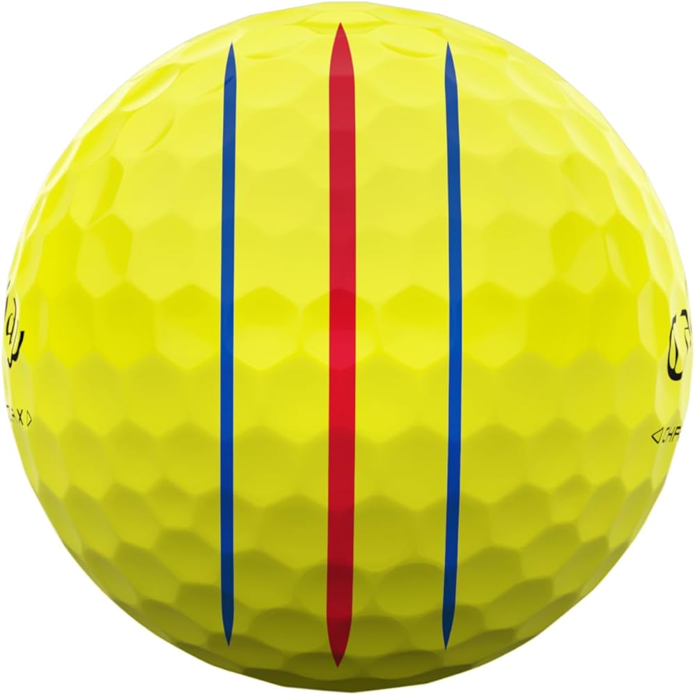 Callaway Chrome Tour X Yellow Golf Balls 4-Piece Structure Triple Track 1 Dozen (12 Balls)
