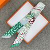 POBING Cashew Print 18m/m Twill Silk Scarves Women Luxury Brand Scarf Bag Ribbons Tie Head Scarf Small Long Skinny Scarf 86*5CM