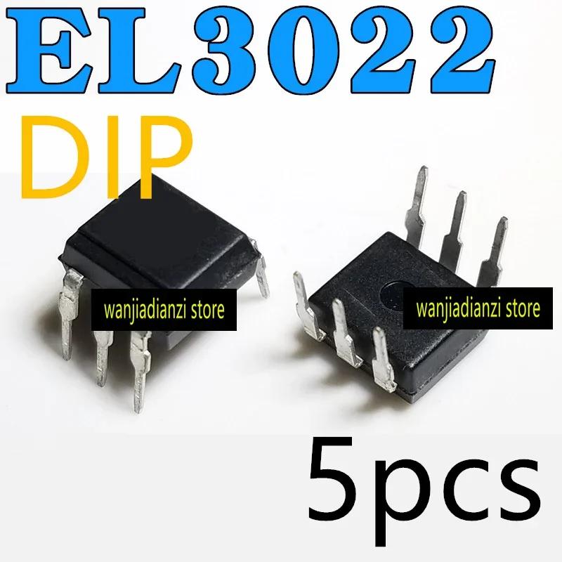 5pcs original EL3022 DIP6 Three-terminal two-way thyristor light coupling Black Electro-optical coupler,