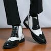 Trend New Pointed Black with White Mix Patchwork Casual Ankle Boot For Men Winter Fashion High Tops Shoes Zapatos Hombre