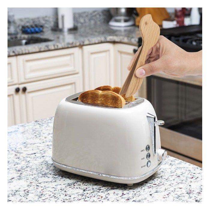 Ustensiles - Kikkerland : Pince à toast en bois