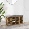 Oak Artisan Shoe Bench 102X32X50 Cm Glued Wood