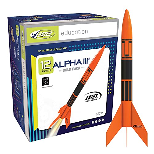Estes 1751 Alpha III Model Rocket Assembly Kit Bulk Pack (12 Units)