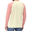 Men's Contrast Color Raglan Long Sleeve Sports Top