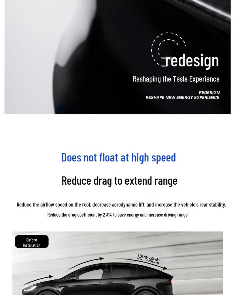 Tesla Model Y Rear Spoiler Deflector: Carbon Fiber Performance Edition