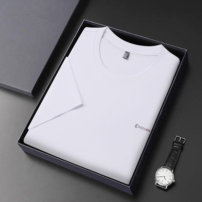 Crew Neck Short Sleevet Men's Summer Fashion Casual Versatile Ice Quick-Dry Top