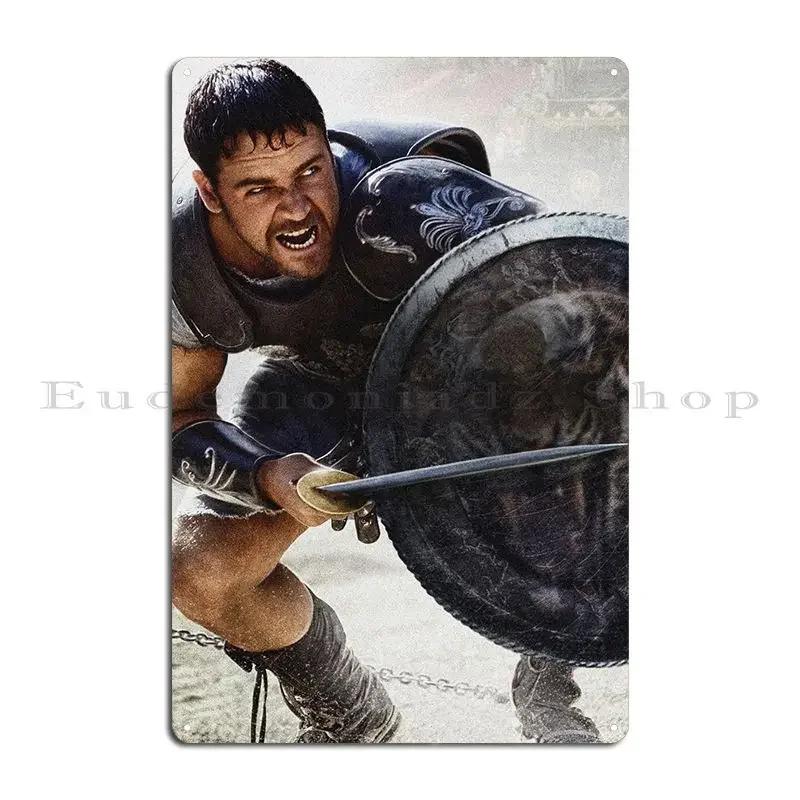 Gladiator Movie Poster Metal Signs Customize Wall Cave Cave Wall Decor Create Tin Sign Poster 20x30cm(7.8x11.8inch)