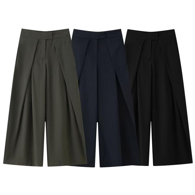 Za Autumn New Women Clothes 2025 Western Style Fashion Loose Casual Pleated Pleated Trousers 8219100