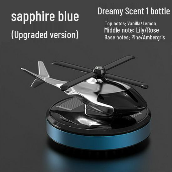 Intelligent Rotating Helicopter Solar Car Air Freshener Ornament