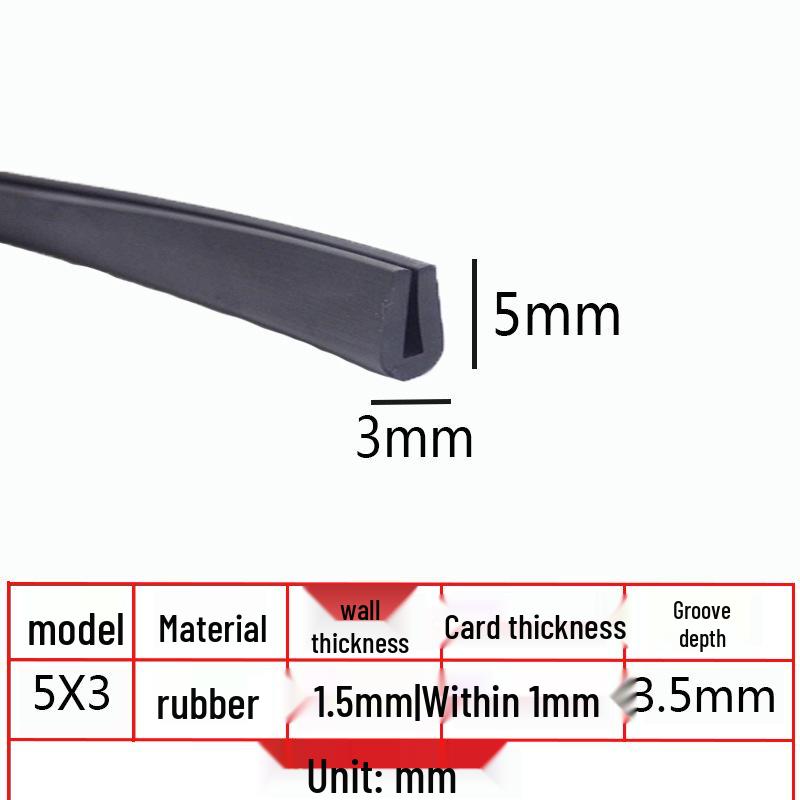 U-Shaped Rubber Anti-Collision Edge Strip for Glass Sealing